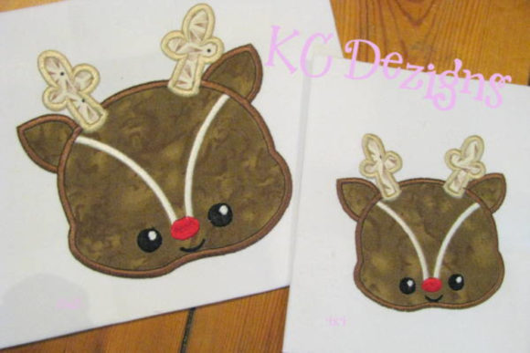 Adorable Baby Reindeer Face for Christmas Embroidery
