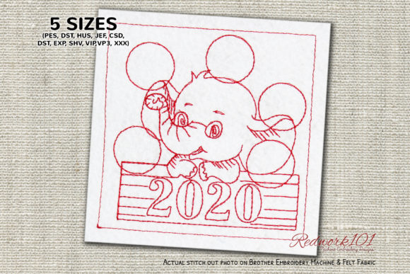 Adorable New Year Elephant for Sweatshirts