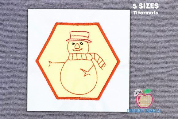 An Orange Colored Snowman Applique Review