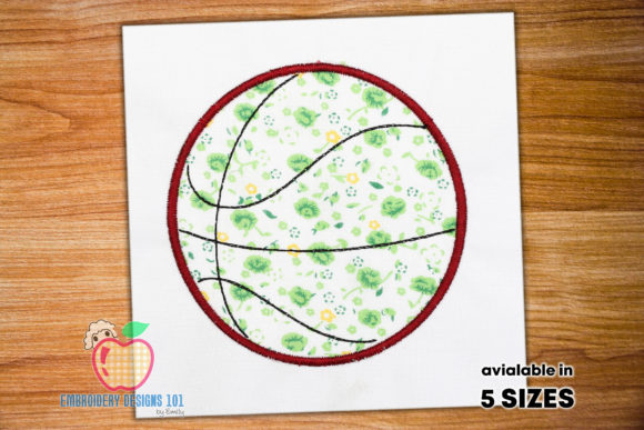 Brown Colored Basketball Applique for Craft Fairs