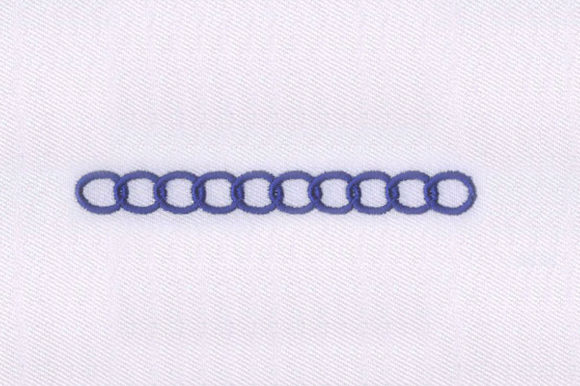 Chain Blue Border: A Versatile Embroidery Design
