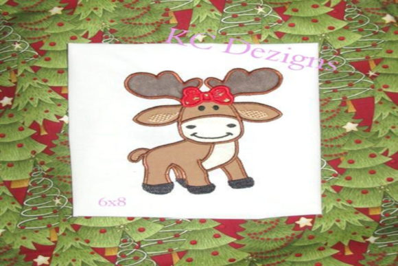 Christmas Moose 03: A Charming Addition to Your Embroidery Collection