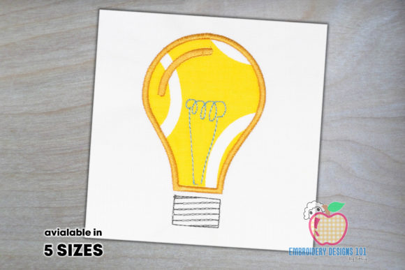 Comic Style Light Bulb: A Bright Addition to Your Embroidery