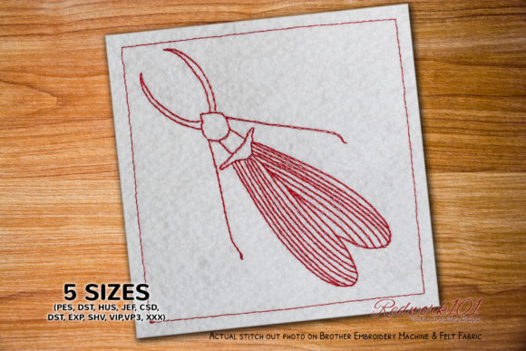 Explore the Charm of Dobsonfly Embroidery Design
