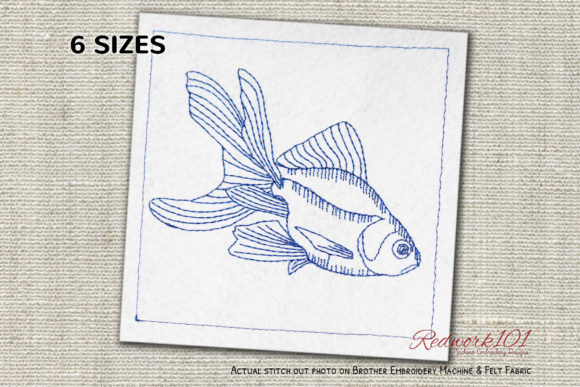 Floating Goldfish: A Delicate Embroidery Gem