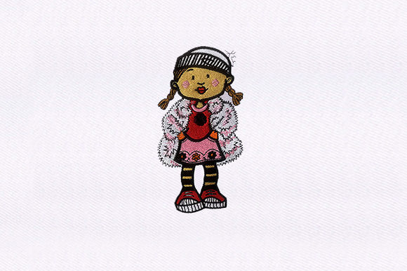Forward Winter Girl: A Versatile Embroidery Design