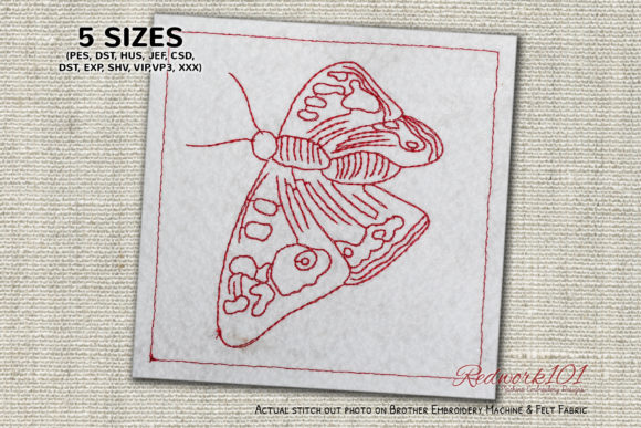Lepidoptera Lineart: A Versatile Embroidery Design