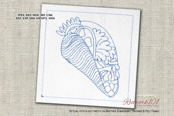 Mexican Burrito Bluework: A Festive Embroidery Design