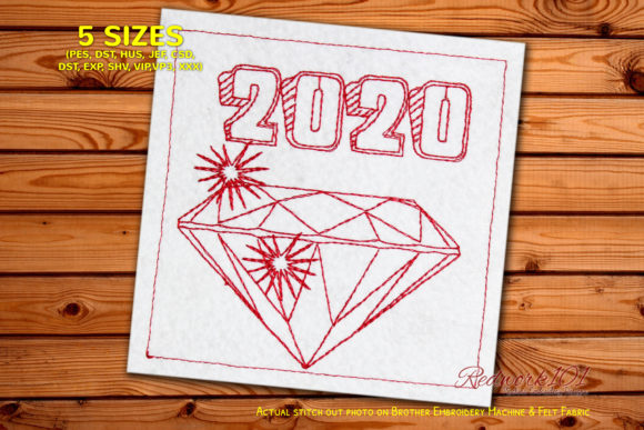 Reviewing Diamond New Year Pattern Redwork