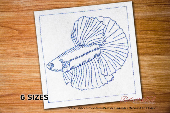 Siamese Fighting Fish: A Festive Embroidery Delight